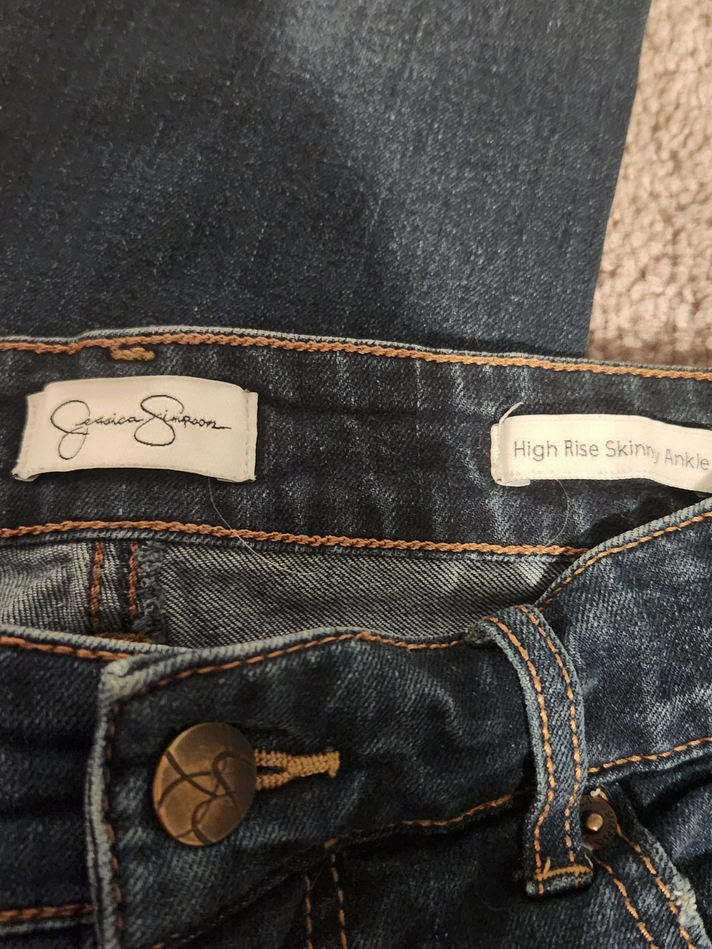 Jessica Simpson Dark Denim High-Rise Skinny Jeans